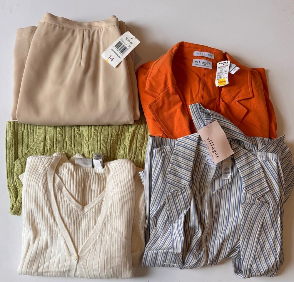 5pc Lot New Villager Liz Claiborne Y2K Vtg Clothing Pieces Asstd Sizes